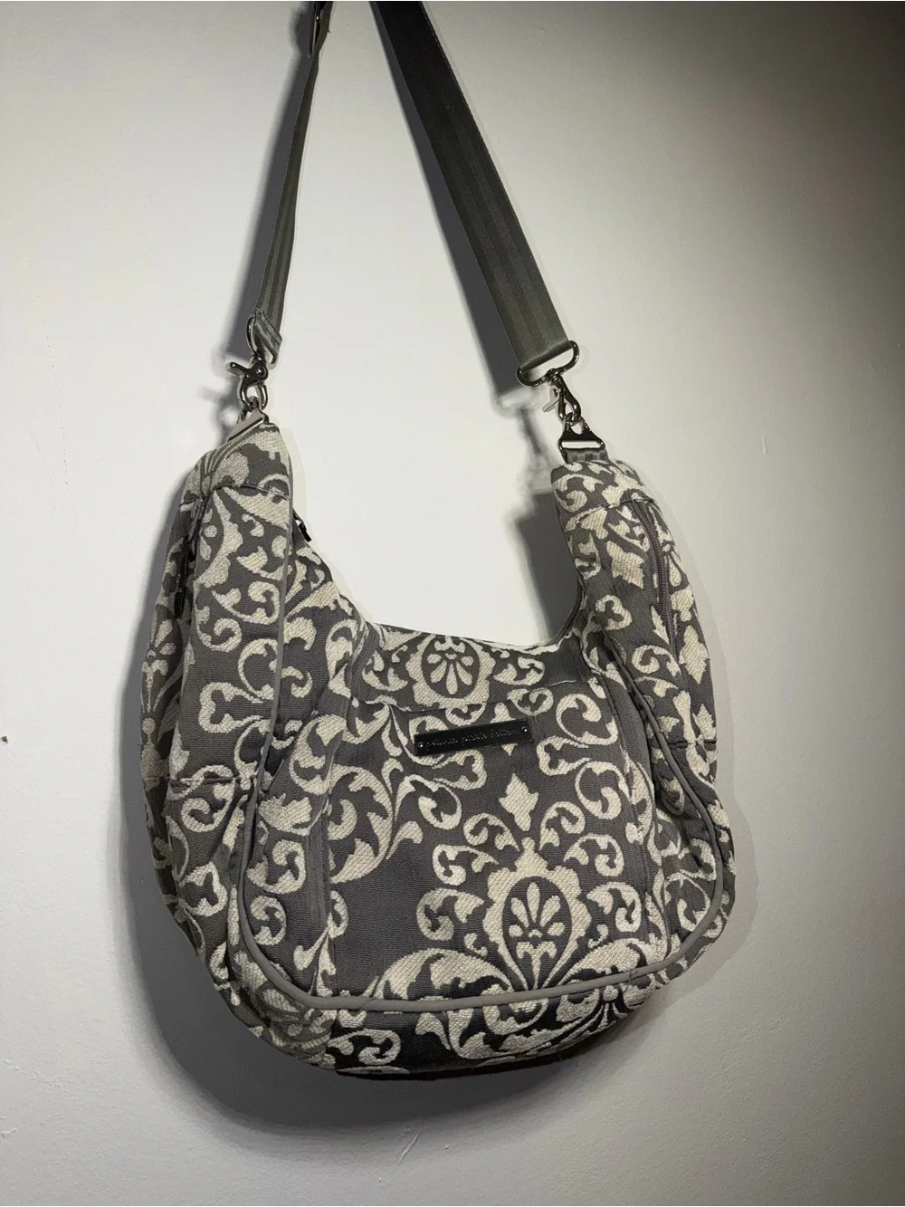 Petunia Pickle Bottom Touring Tote - Earl Grey damask pattern